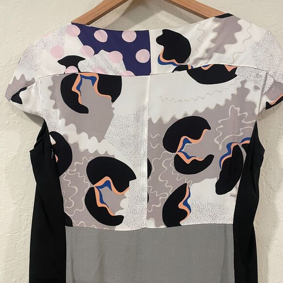 ~ Vtg 6 Diane Von Furstenberg Silk Dress Asami Print Graphic Abstract DVF Multi - Picture 12 of 16
